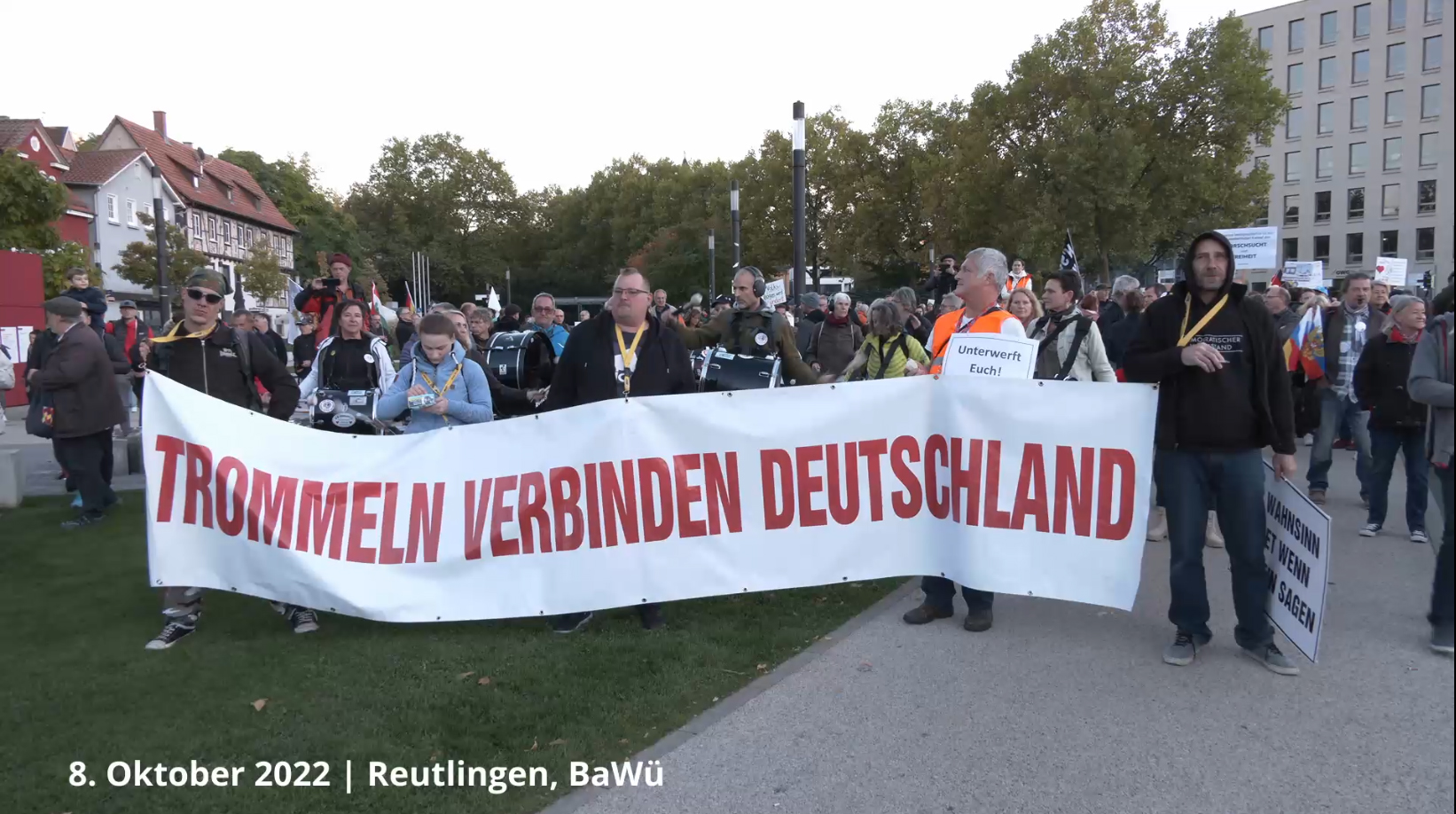 Reutlingen 8.10.2022 - Demo gegen die Coronama&szlig;nahmen