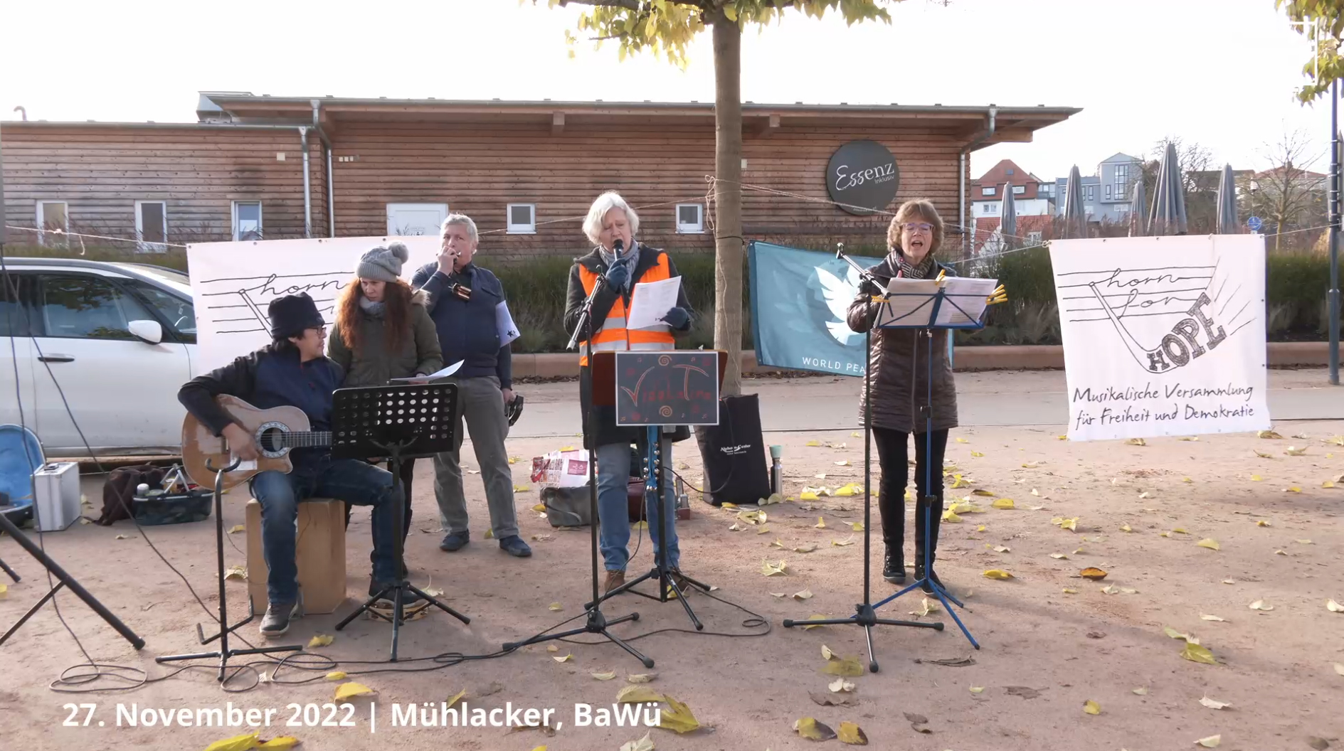 M&uuml;hlacker 27.11.2022 - Musikalische Versammlung f&uuml;r Freiheit und Demokratie - HORN FOR HOPE (FULL)