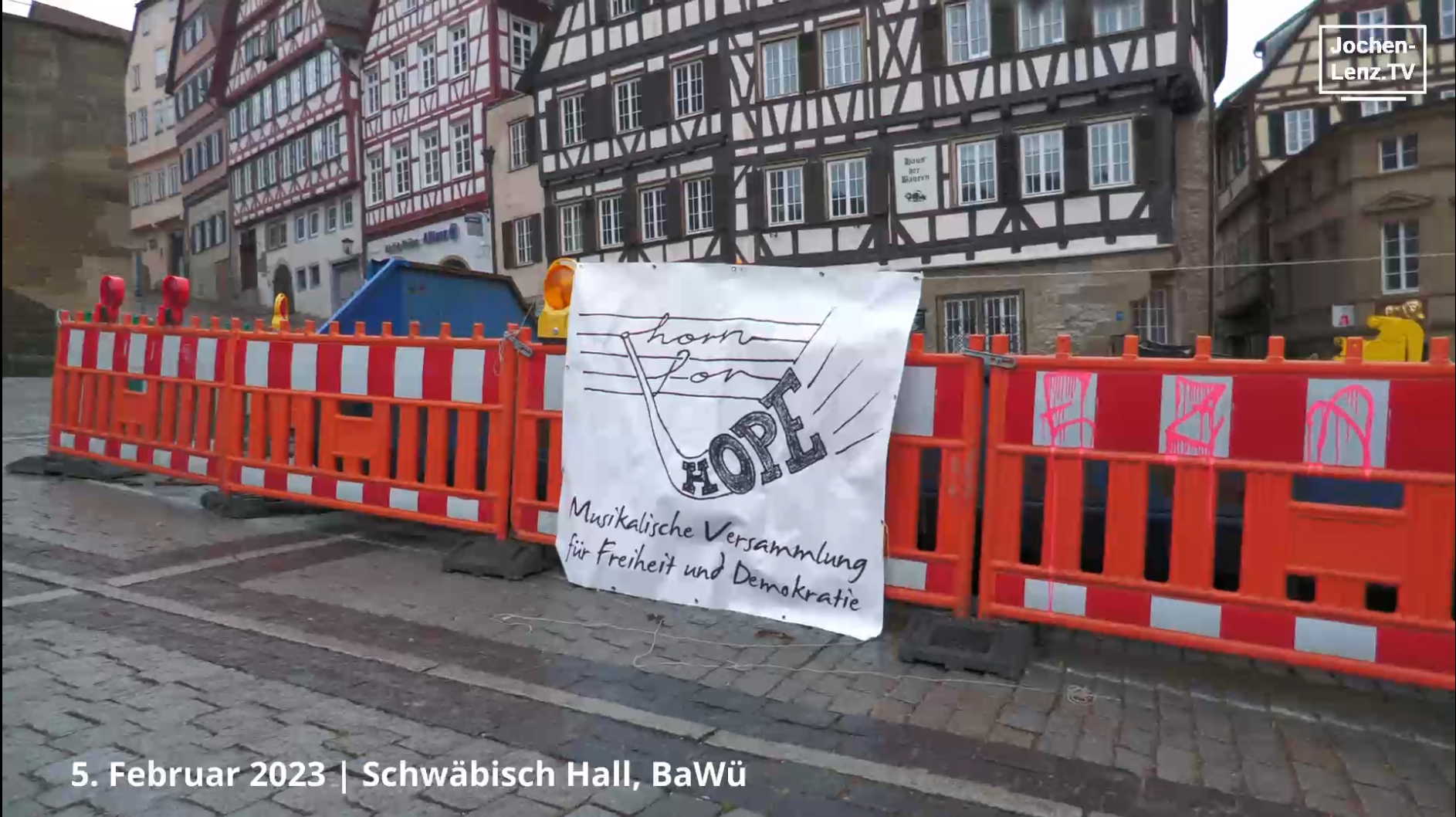 Schw&auml;bisch Hall 5.2.2023 - Musikalische Versammlung f&uuml;r Freiheit und Demokratie-HORN FOR HOPE (FULL)